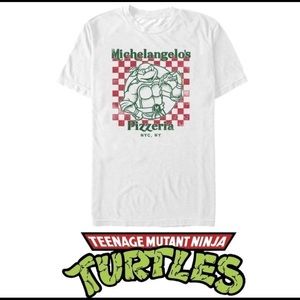 Teenage Mutant Ninja Turtles Pizza Box White T-shirt Med Michelangelo’s Pizza￼